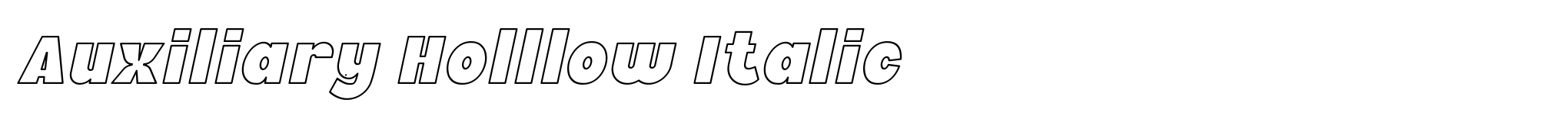 Auxiliary Holllow Italic image